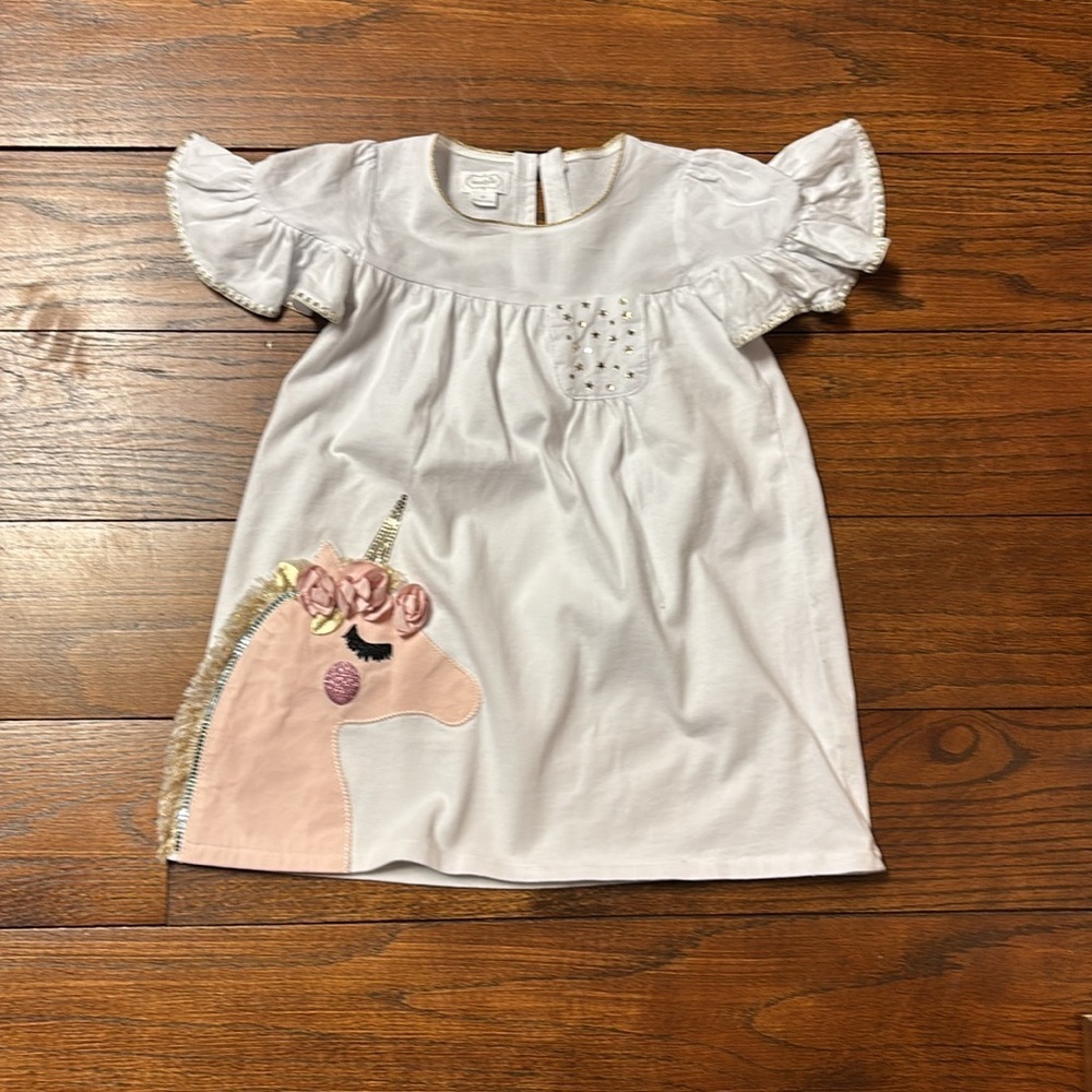 Mud Pie Unicorn Dress Size 4T - Picture 7 of 7